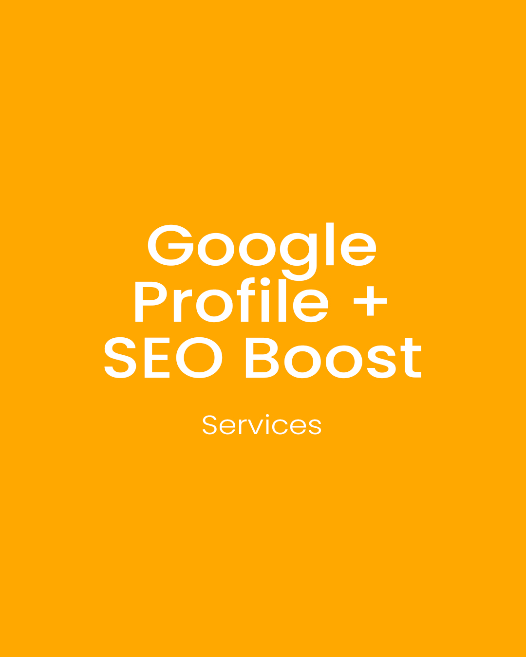 Promotional banner with the text 'Google Profile + SEO Boost'